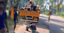 ফুলবাড়ীয়া-ময়মনসিংহ সড়ক মেরামত শুরু