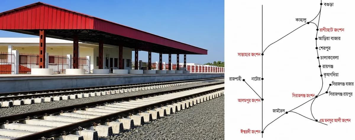 আলোর মুখ দেখছে বগুড়া-সিরাজগঞ্জ ডুয়েল গেজ রেলপথ