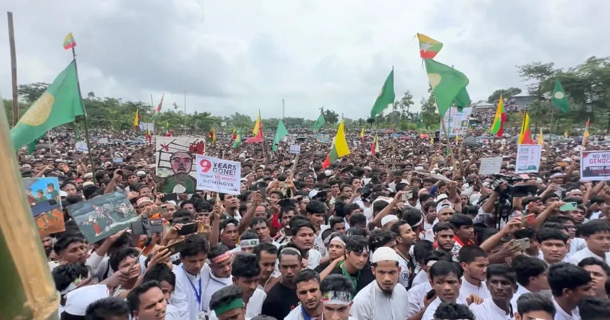 রোহিঙ্গা সংকটের ৯ বছর, ক্যাম্পের ৪ স্থানে সমাবেশ