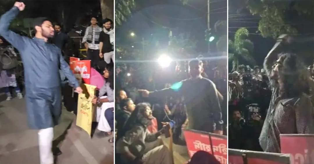 হাদির হত্যার বিচার দাবিতে যমুনার সামনে ‘অনড়’ ইনকিলাব মঞ্চ