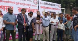 মাদকবিরোধী বার্তায় জমল সাংবাদিকদের ফুটবল টুর্নামেন্ট