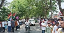 মিছিল-স্লোগানে কাঁপছে চাঁদপুর, সমাবেশস্থলে নেতাকর্মীদের ঢল