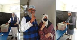 সপরিবারের ভোট দিলেন দাঁড়িপালার প্রার্থী শামীম সাঈদী