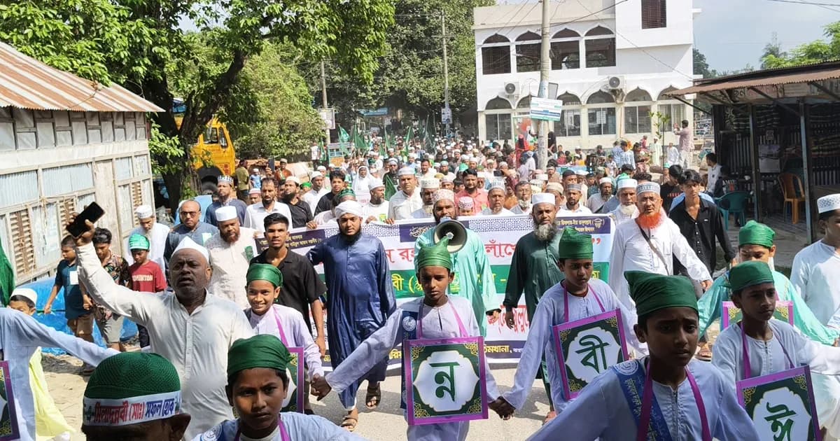 নবীর মহব্বতে মুখরিত বাঞ্ছারামপুর, বর্ণাঢ্য জুলুসে নানা শ্রেণি-পেশার মানুষ