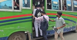 সরকারি ভাড়া কার্যকরের আগেই বাসে দ্বিগুণ ভাড়া আদায়