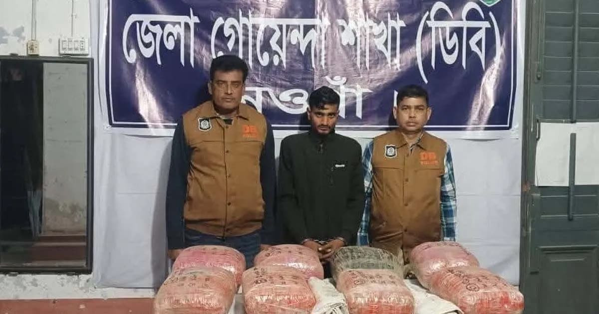 নওগাঁয় ৪২ কেজি গাঁজাসহ, মাদক কারবারী আটক