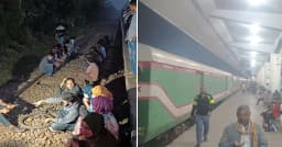 রাজশাহীতে শিক্ষার্থীদের অবরোধে আটকা ৬ ট্রেন, দুর্ভোগে যাত্রীরা