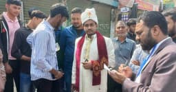 বিয়ের সাজে ভোটকেন্দ্রে বর, বললেন- আগে ভোট পরে বিয়ে