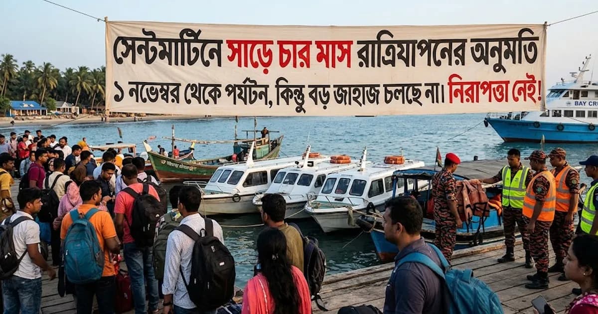 সেন্টমার্টিনে সাড়ে চার মাস পর্যটকদের রাত্রিযাপনের অনুমতি