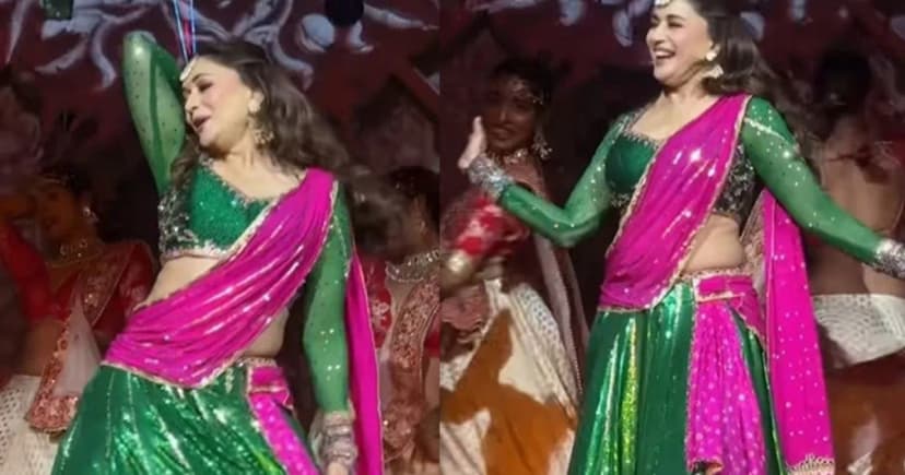 বিয়ের অনুষ্ঠানে নেচে নস্টালজিয়া ফিরিয়েছেন মাধুরী