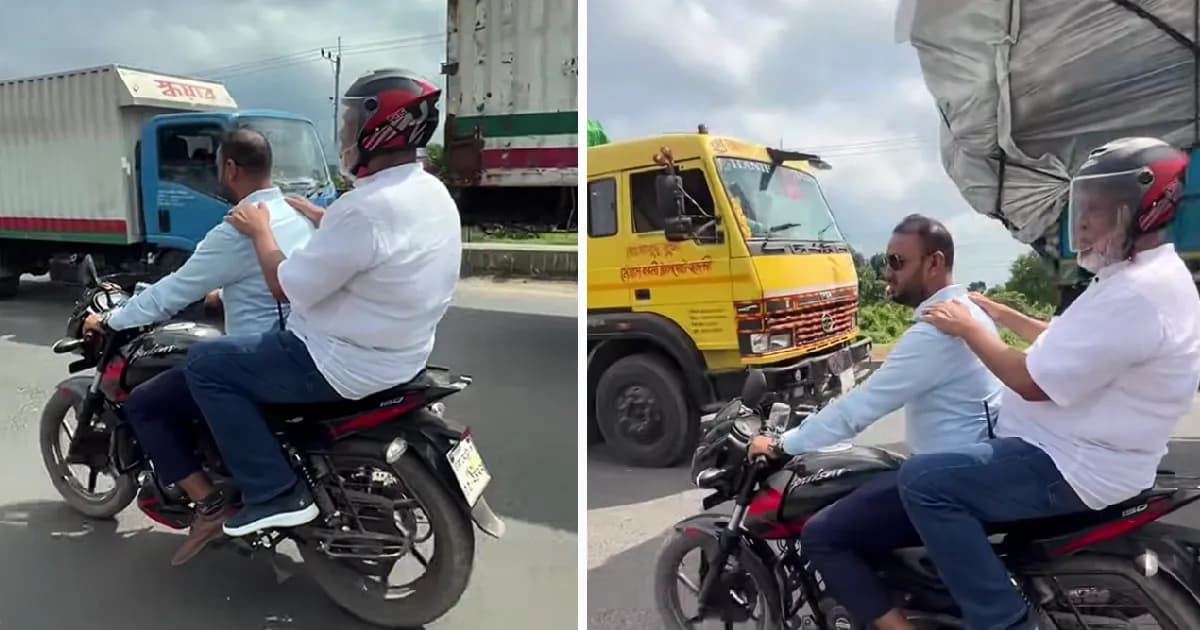 মোটরসাইকেলে গন্তব্যে যাচ্ছেন সড়ক উপদেষ্টা