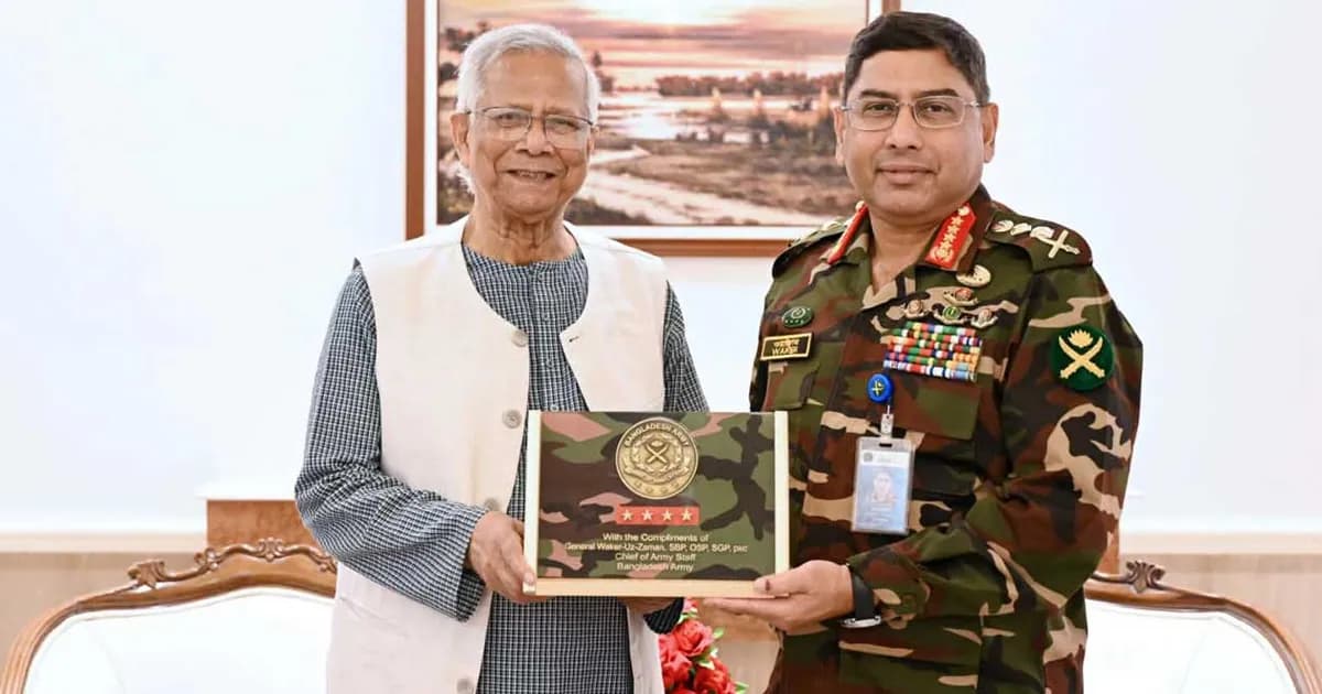 প্রধান উপদেষ্টার সঙ্গে বিদায়ী সাক্ষাৎ সেনাপ্রধানের