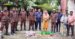 ঈশ্বরগঞ্জে অভিযান, উদ্ধার বিস্ফোরক দ্রব্য ও নকল প্রসাধনী