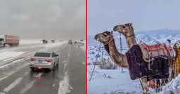 সৌদি আরবে শৈত্য প্রবাহ, তাপমাত্রা মাইনাসে নামার সতর্কবার্তা