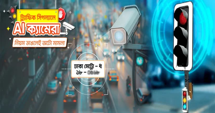 ট্রাফিক সিগন্যালে এআই ক্যামেরা, নিয়ম ভাঙলেই অটো মামলা
