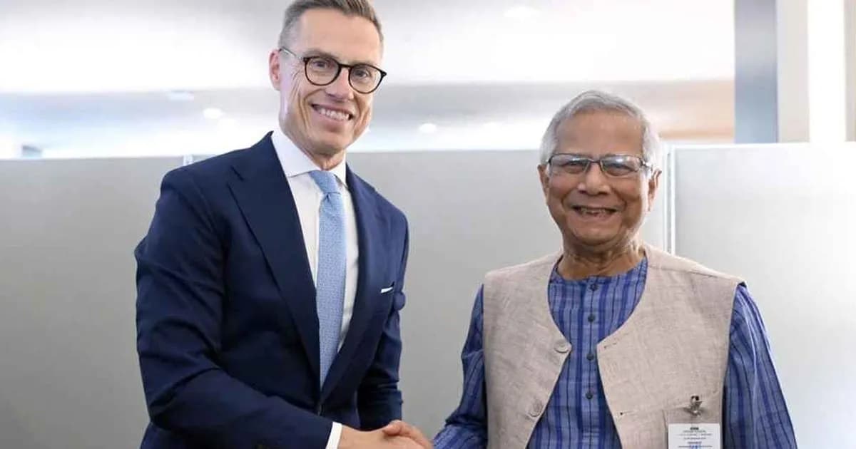 ফিনল্যান্ডের প্রেসিডেন্টের সঙ্গে প্রধান উপদেষ্টা ড. ইউনূসের বৈঠক