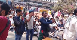 ইন্টারকন্টিনেন্টাল সংলগ্ন সড়কে ইনকিলাব মঞ্চের অবস্থান, যমুনার সামনেও কর্মসূচি