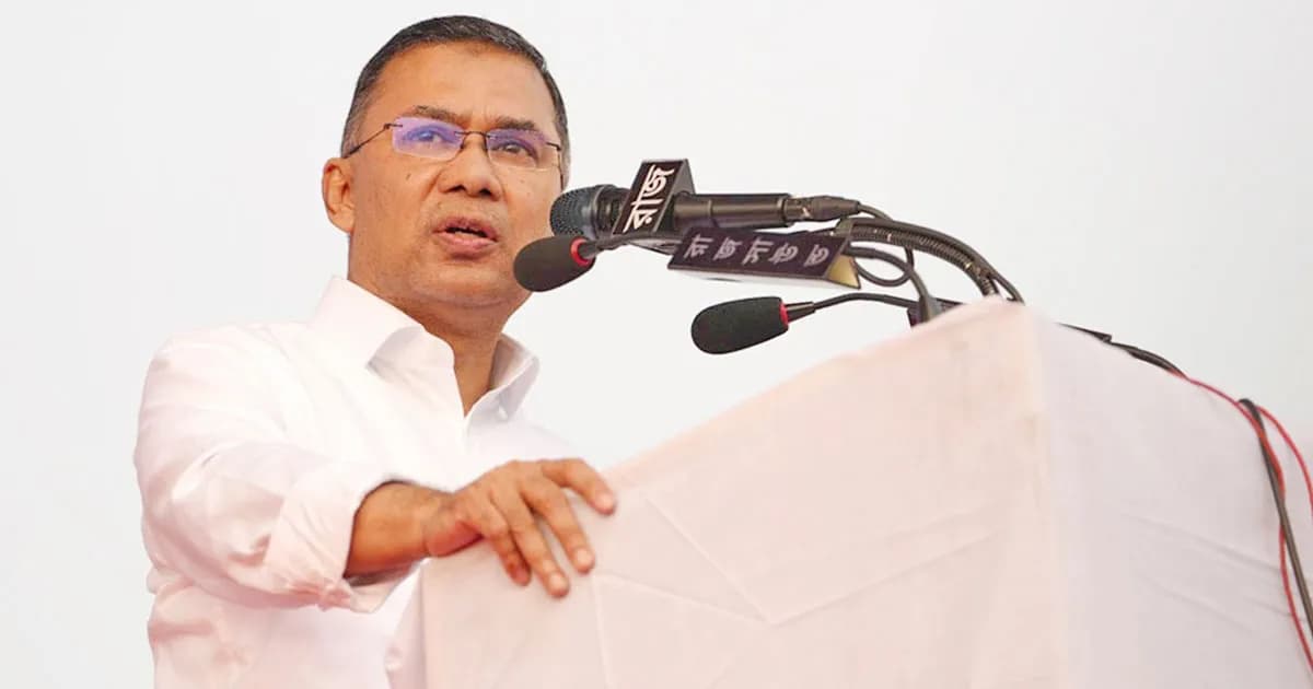 আজ ঢাকার ৬টি সংসদীয় আসনে জনসভা করবেন তারেক রহমান