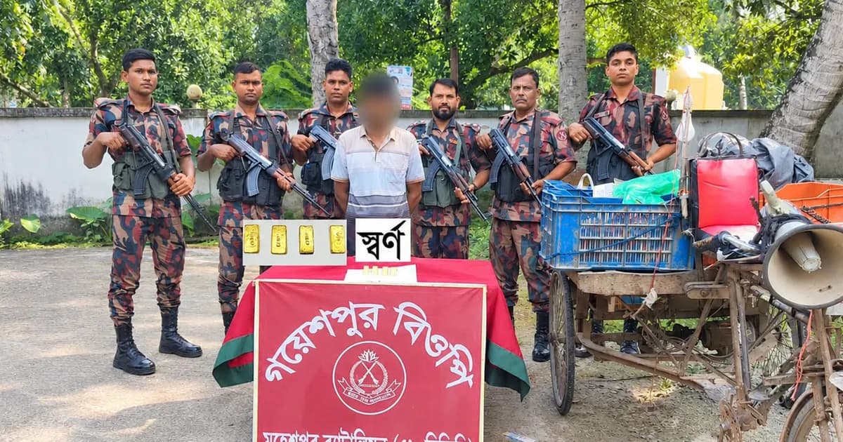 জীবননগর সীমান্তে বিজিবির অভিযান, ৫৭৬ গ্রাম স্বর্ণসহ আটক ১