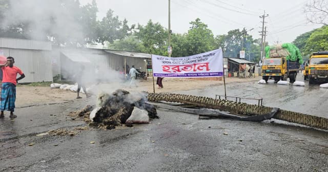 পাবনায় সকাল-সন্ধ্যা হরতাল চলছে
