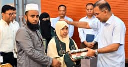 আন্তর্জাতিক কোরআন প্রতিযোগিতার বিজয়ী হাফেজদের প্রধানমন্ত্রীর সংবর্ধনা