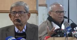 সংবাদ সম্মেলনে অঝোরে কাঁদলেন ফখরুল-রিজভী