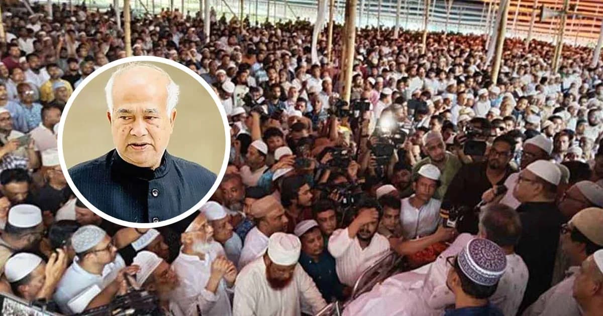 সাবেক মন্ত্রী মোশাররফ হোসেনের শেষ শ্রদ্ধায় মানুষের ঢল