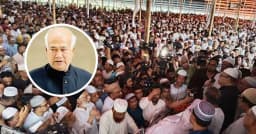 সাবেক মন্ত্রী মোশাররফ হোসেনের শেষ শ্রদ্ধায় মানুষের ঢল