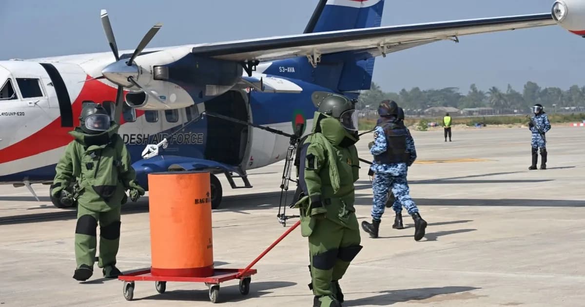কক্সবাজার বিমানবন্দরে বিমান নিরাপত্তা মহড়া অনুষ্ঠিত