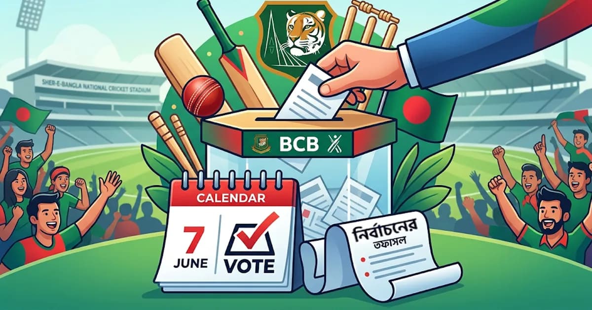 বিসিবি নির্বাচনের তফসিল ঘোষণা, ভোট ৭ জুন