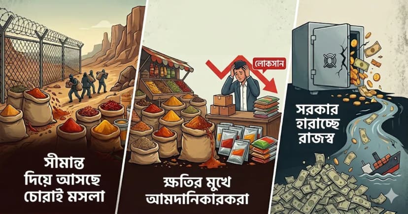চোরাই মসলায় ভরে গেছে বাজার, বিপুল রাজস্ব হারাচ্ছে সরকার