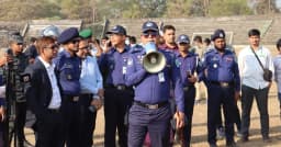 সুষ্ঠু নির্বাচন নিশ্চিতে মৌলভীবাজারে যৌথ বাহিনীর মহড়া