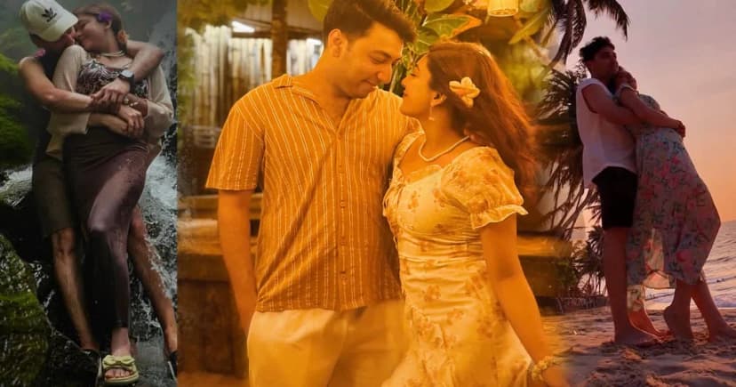 হানিমুনের রোমান্টিক মুহূর্তের ছবি প্রকাশ করলেন অভিনেত্রী