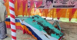 ফরিদপুরে বিএনপির নির্বাচনী ক্যাম্পে আগুন, এলাকায় উত্তেজনা