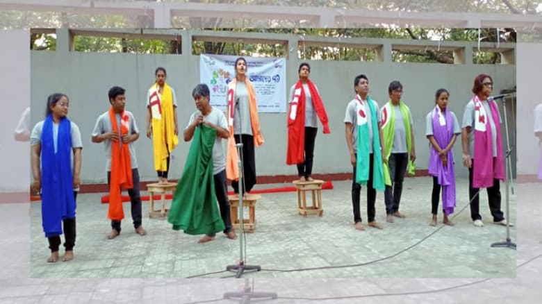 শিল্পকলার সহযোগীতায় নাট্যাধারের নাটক ‘আমাদের ৭১’ প্রদর্শিত