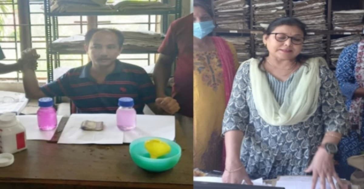 ঘুষ নিতে গিয়ে কর্মী সহ দালাল গ্রেফতার