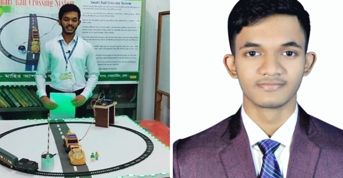 স্মার্ট রেল ক্রসিং সিস্টেম আবিষ্কার করে সাড়া ফেলেছেন ভোলার খুদে বিজ্ঞানী লাবিব