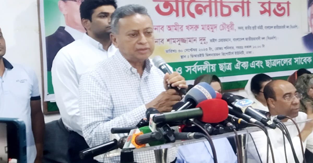 অক্টোবরেই আ.লীগের পতন হবে: আমীর খসরু