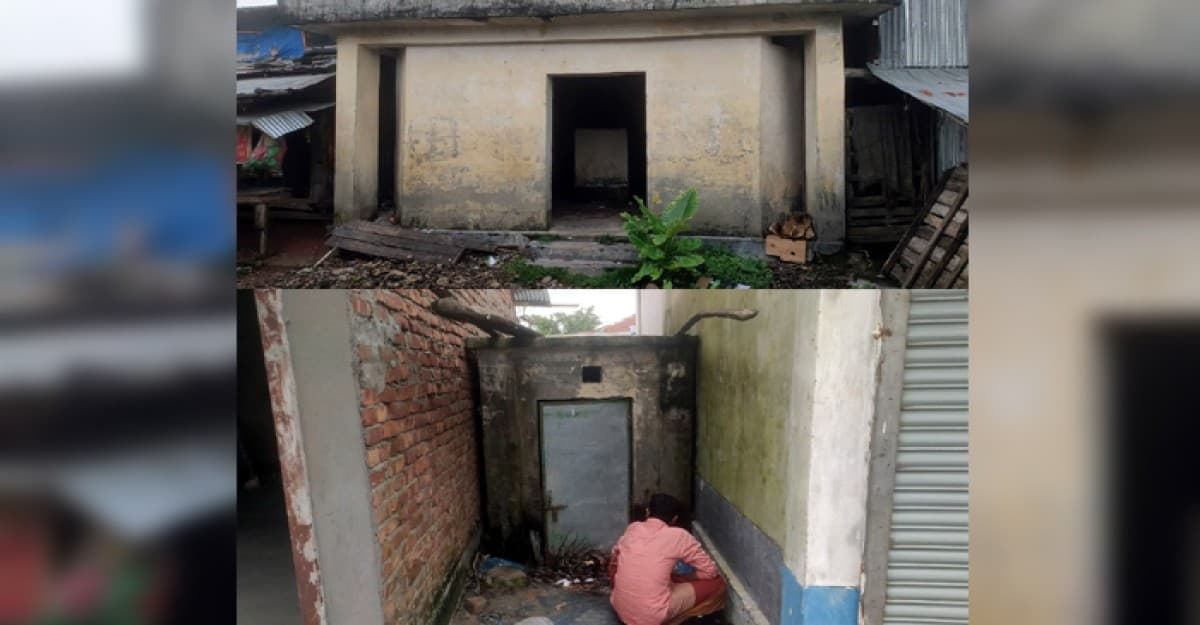 টয়লেট ও ড্রেনেজ সংষ্কারের অভাবে অস্বাস্থ্যকর পরিবেশের সৃষ্টি