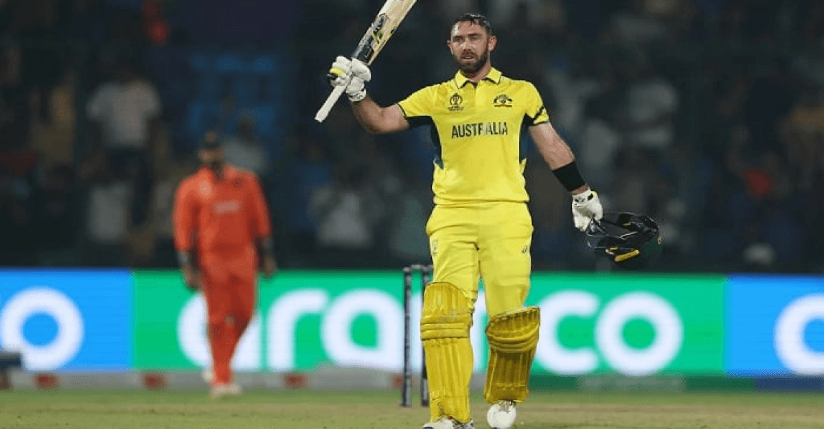 ম্যাক্সওয়েলের রেকর্ড সেঞ্চুরিতে অস্ট্রেলিয়ার রান পাহাড়