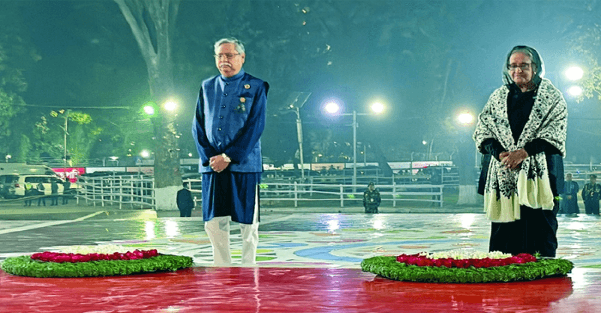 ভাষাশহীদদের প্রতি রাষ্ট্রপতি ও প্রধানমন্ত্রীর শ্রদ্ধা