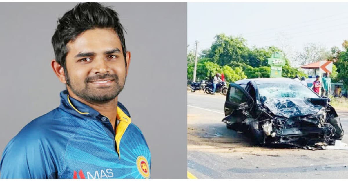 ট্রাকের ধাক্কায় লন্ডভন্ড সাবেক লঙ্কান অধিনায়কের কার