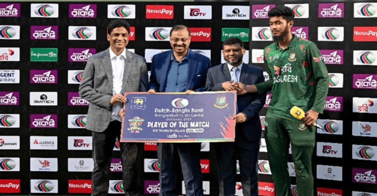 ম্যাচ সেরা হলেন রিশাদ, সিরিজ সেরা শান্ত