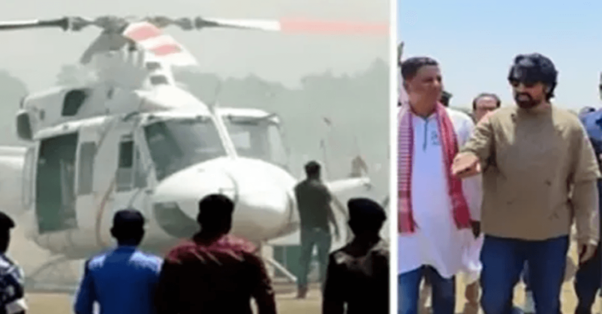 হেলিকপ্টারে আগুন, অল্পের জন্য প্রাণে বাঁচলেন দেব