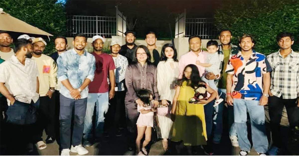 যুক্তরাষ্ট্রে সাকিবের বাড়িতে দাওয়াত খেলেন লিটন-শান্তরা
