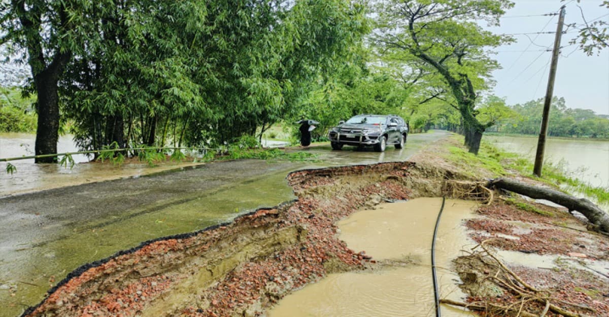 বিপদসীমার ওপরে গোয়াইন নদীর পানি, প্লাবিত ১৫১ গ্রাম