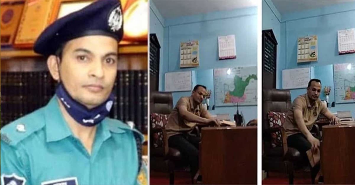 খাম নেওয়ার ভিডিও ফাঁস, ওসি প্রত্যাহার