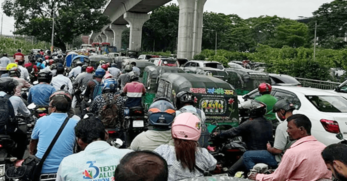 রাজধানীজুড়ে তীব্র যানজট