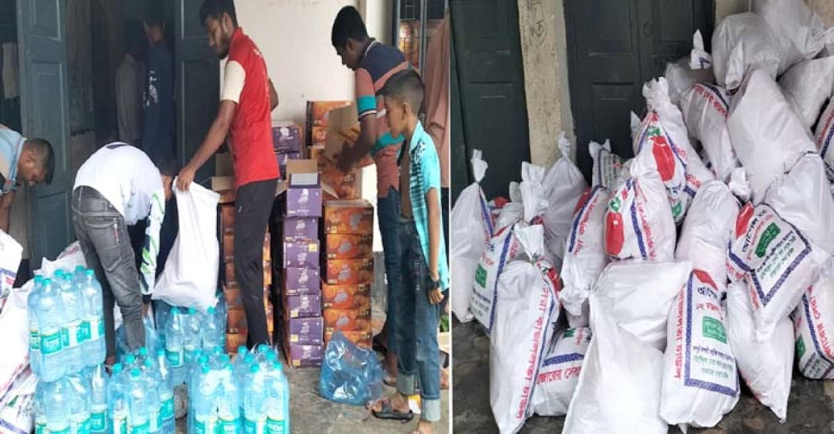 পানিবন্দি মানুষের জন্য শুকনো খাবার পাঠালেন প্রবাসী ইমরান