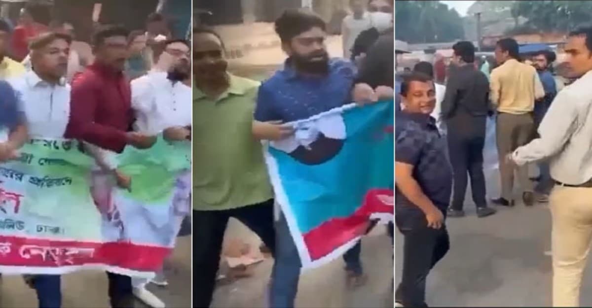 শেখ হাসিনার নামে মামলা প্রত্যাহারের দাবিতে ছাত্রলীগের বিক্ষোভ মিছিল